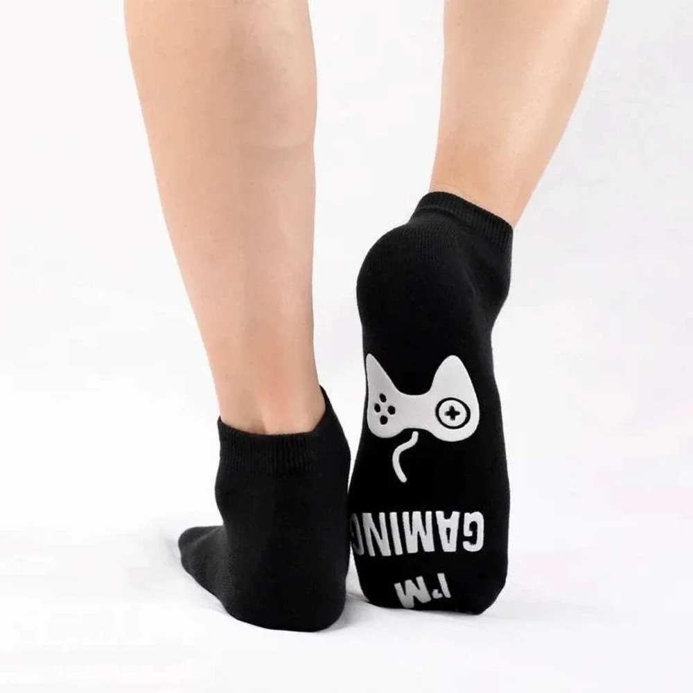 Black Gamer‎ Socks Gaming Do Not Disturb Novelty Ankle Socks